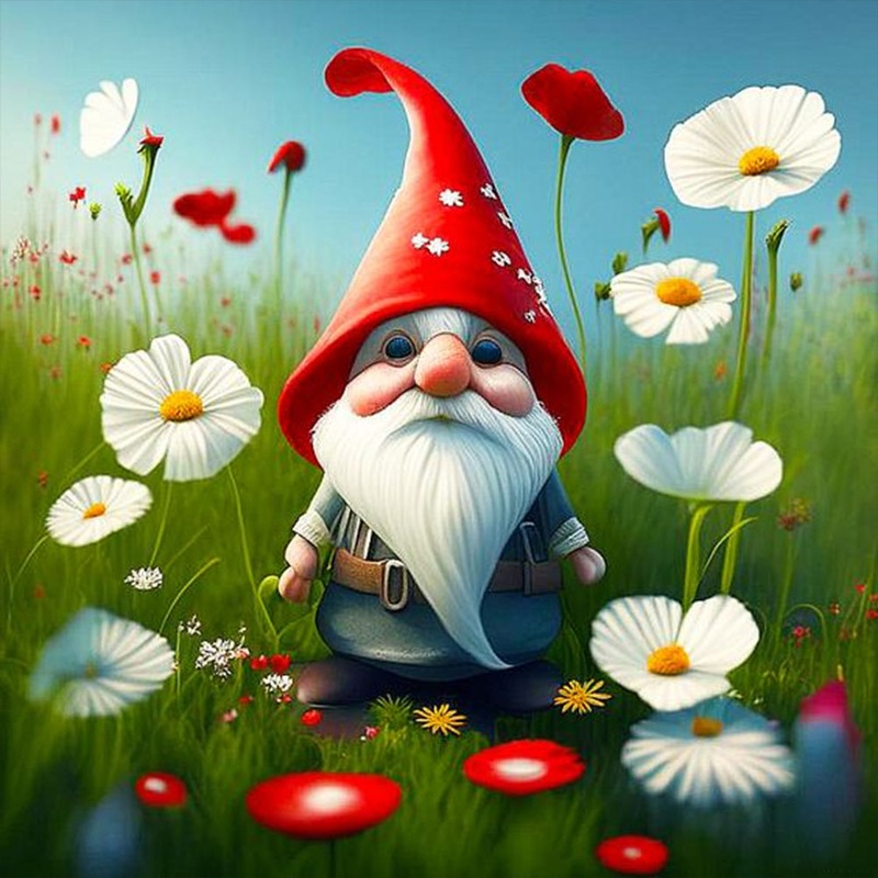 Christmas Gnome – Full Round Drill Diamond Painting 30*30CM