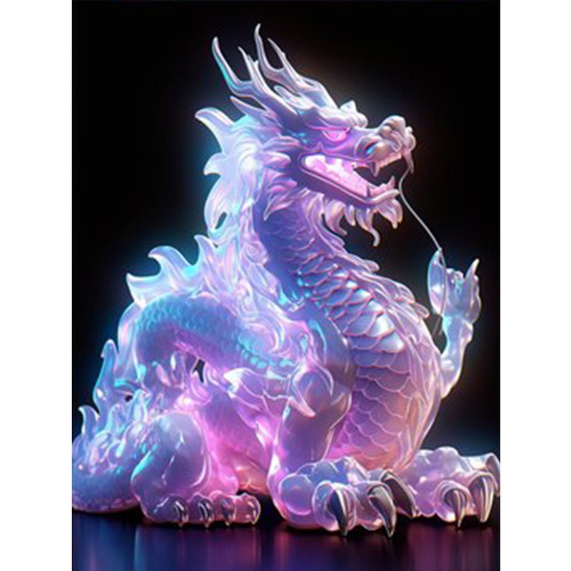 Luminous Dragon – Full Round Drill Diamond Painting 30*40CM