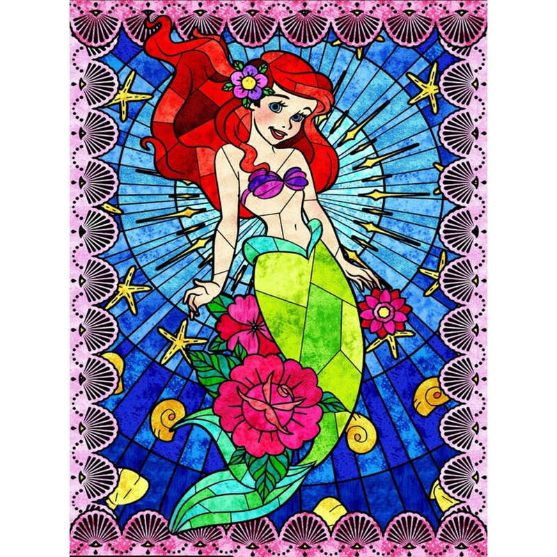 Mermaid Ariel – Full Round Drill Diamond Painting 30*40CM