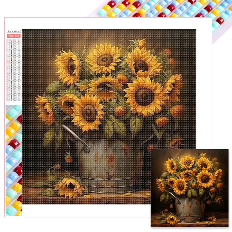 Sunflower – Full Square Drill Diamond Painting 40*40CM
