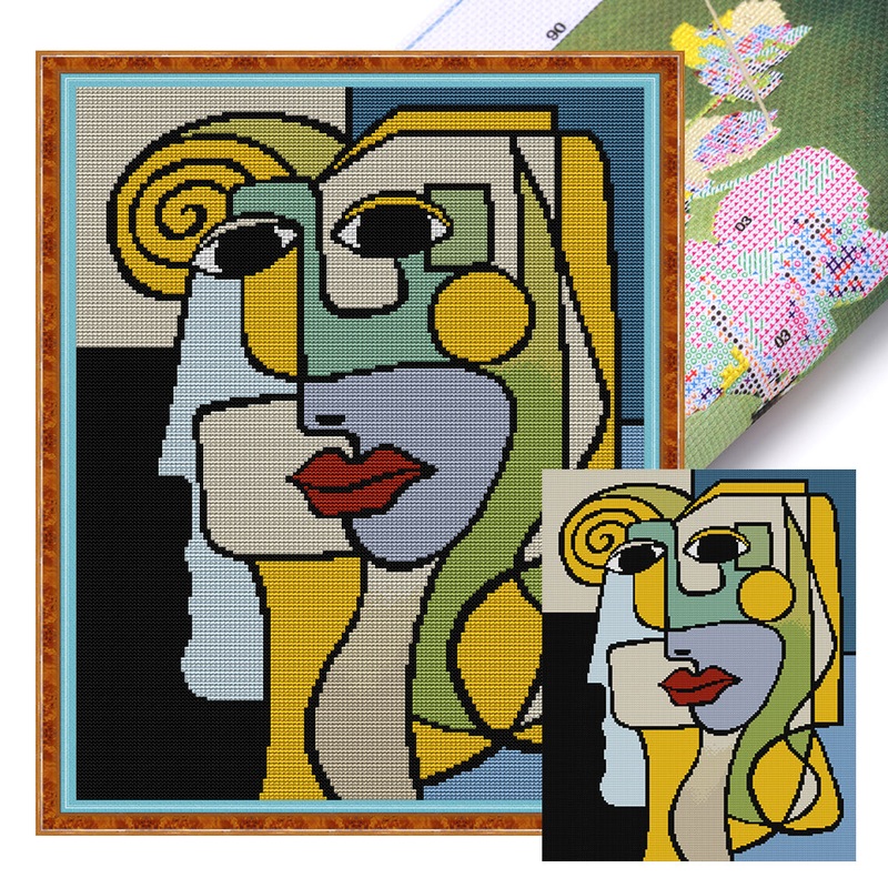 Abstract Painting 1 – 14CT Stamped Cross Stitch 35*44CM