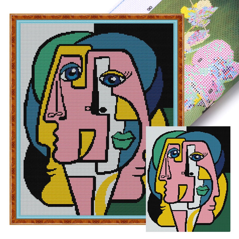 Abstract Painting 2 – 14CT Stamped Cross Stitch 35*45CM(Joy Sunday)