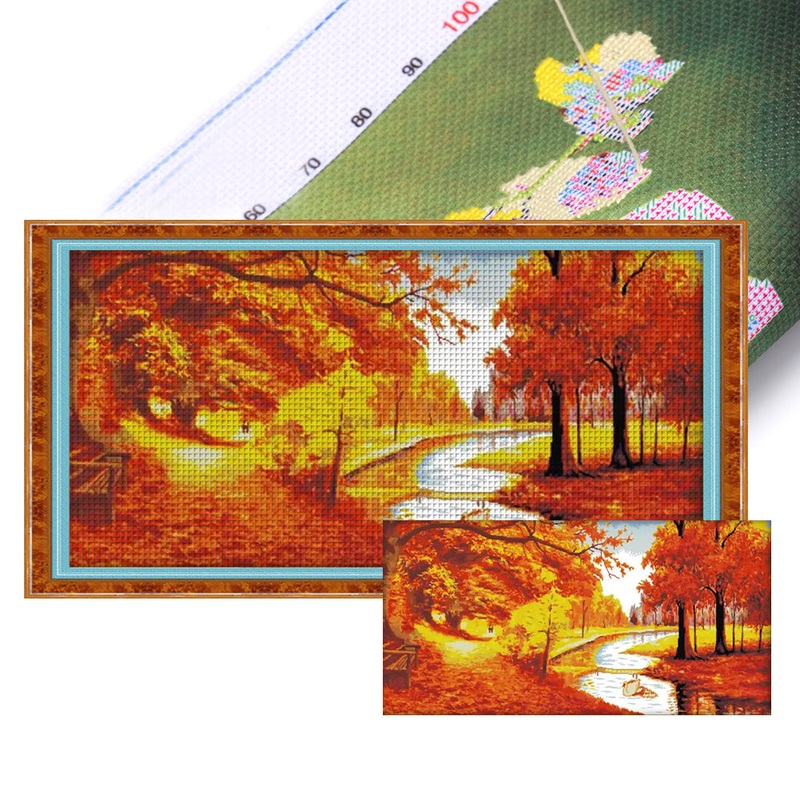 A Land Full Of Gold And Good Fortune – 14CT Stamped Cross Stitch 96*52CM(Joy Sunday)