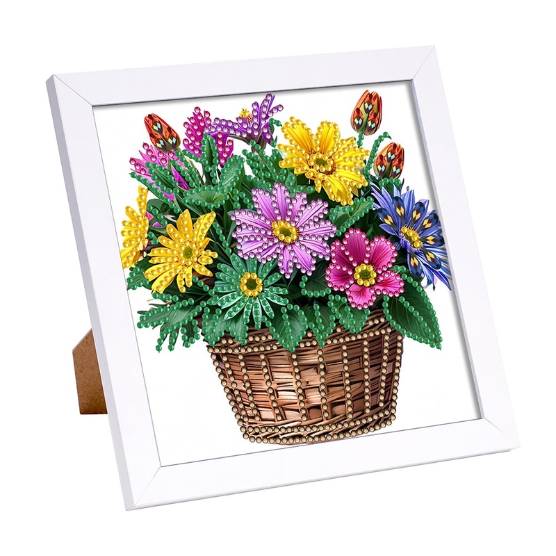 Flower Basket – Special Shaped Drill Diamond Painting 18*18CM