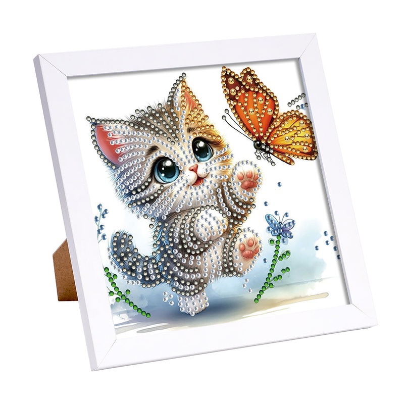 Kitten – Special Shaped Drill Diamond Painting 18*18CM