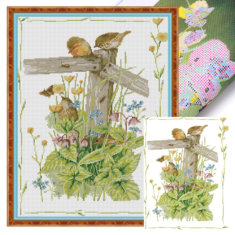 A Corner Of The Cozy Garden – 14CT Stamped Cross Stitch 38*51CMJoy Sunday