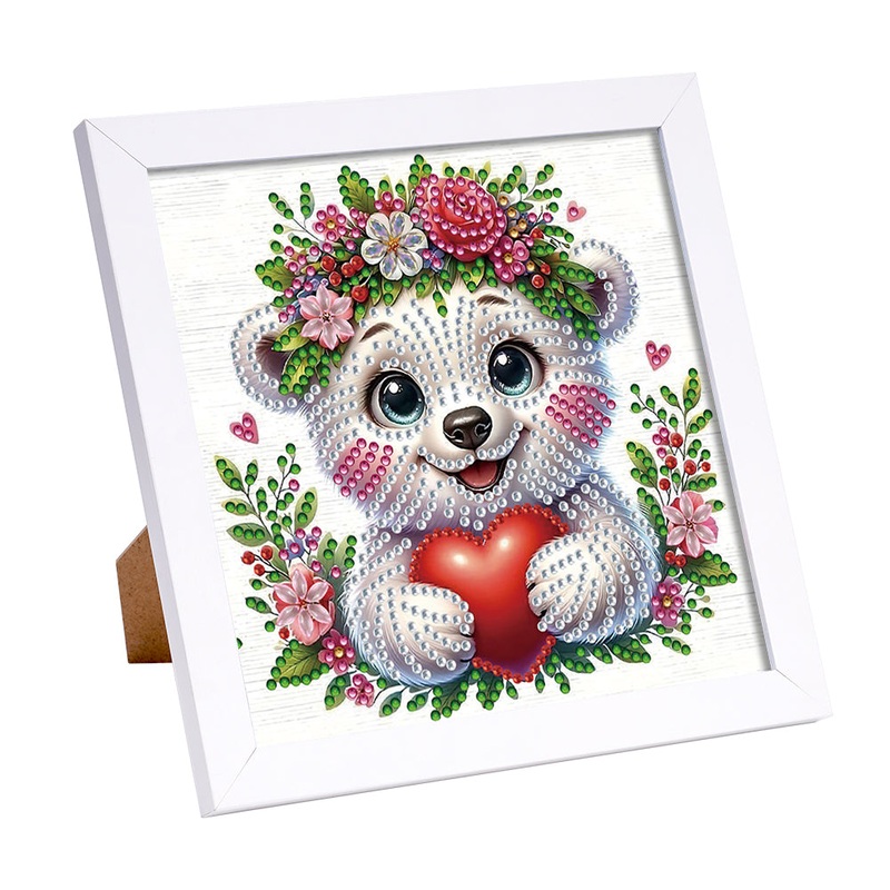 White Bear – Special Shaped Drill Diamond Painting 18*18CM